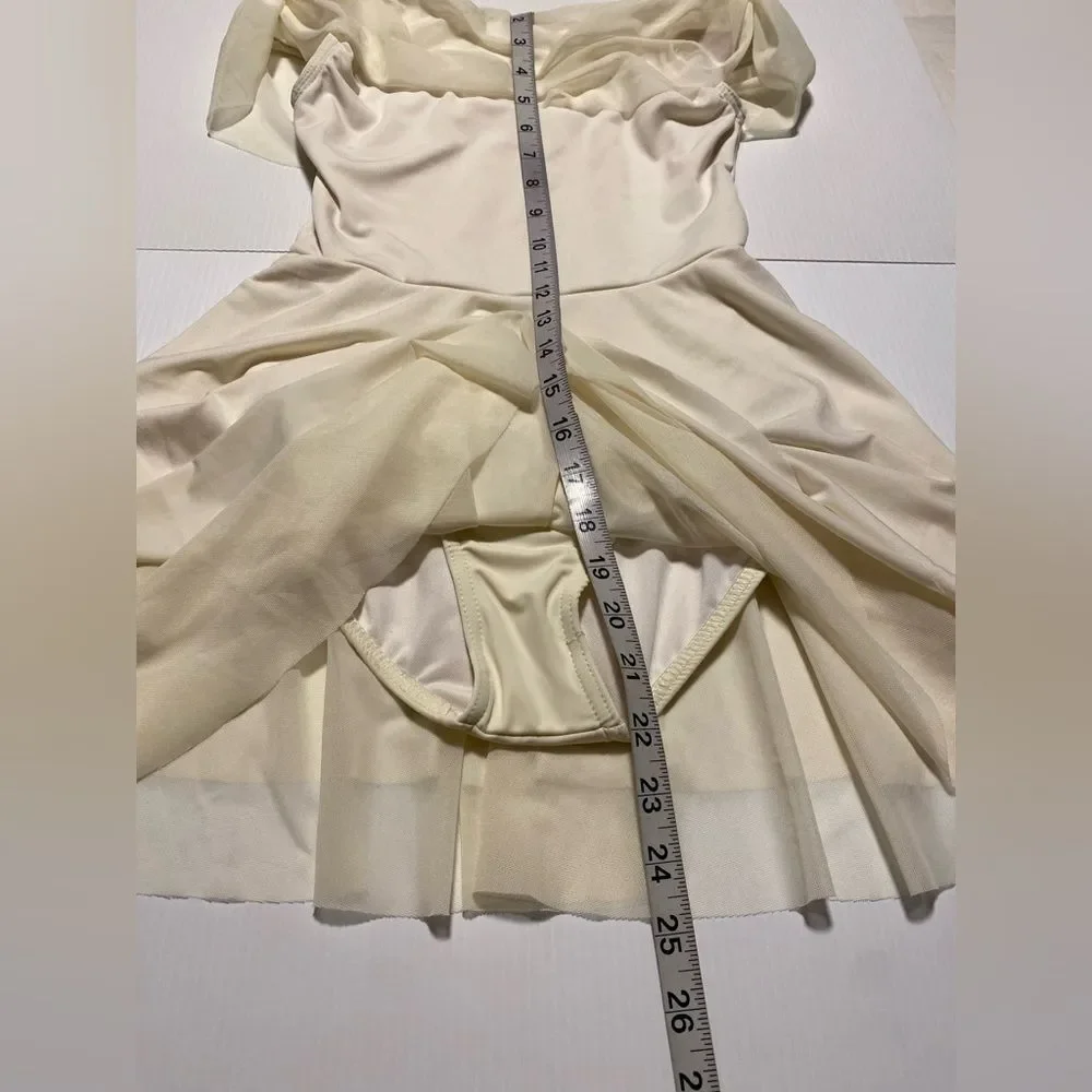 WEISSMAN Dance costume dress ballet lyrical white Coppelia 13354 LC-large child